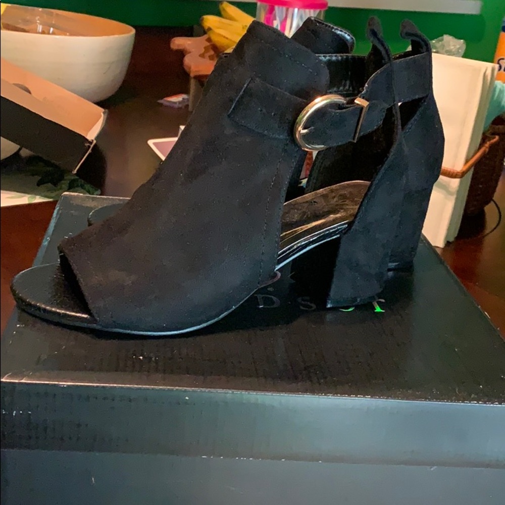 Black Peep-toe Booties